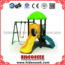 Metal, LLDPE Plastic Outdoor Furniture Slide con Swing